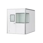 Systeemkantoor PREFAB-6: modulair, 2 ramen, 1 deur